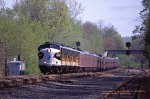 Norfolk Southern 4270, leads OCS 953 west bound on the ex-PRR Pittsburgh mainline at CP PACK, Torrance, Pennsylvania. April 30, 2011. 